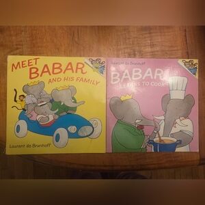 Babar Learns to Cook  + Family Lot By Laurent De Brunhoff Gd + Vg